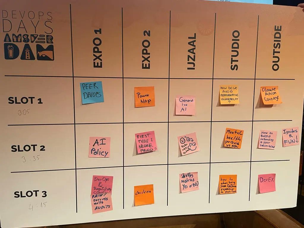 The openspace schedule for day 1