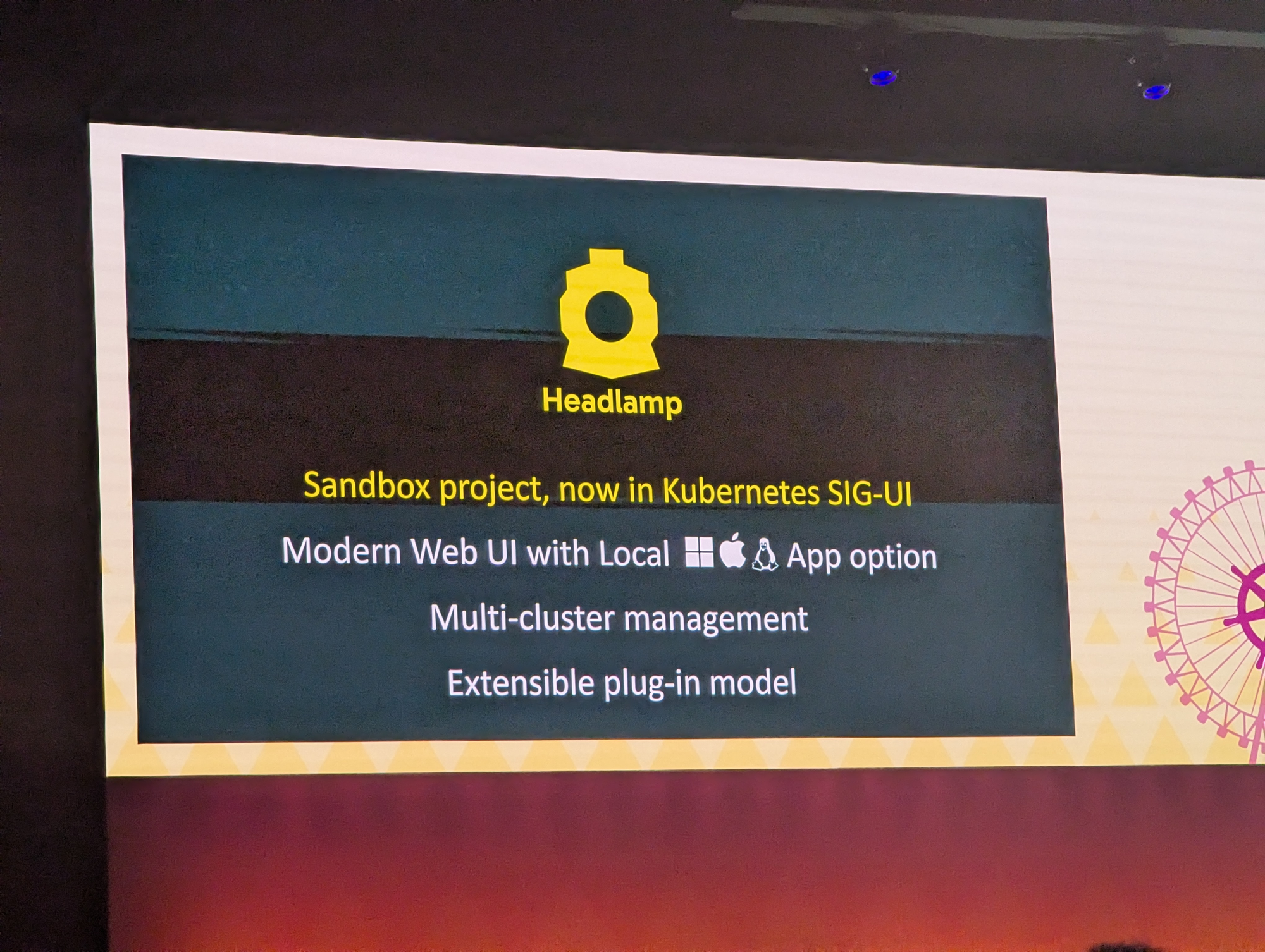 As lide showing the Headlamp logo